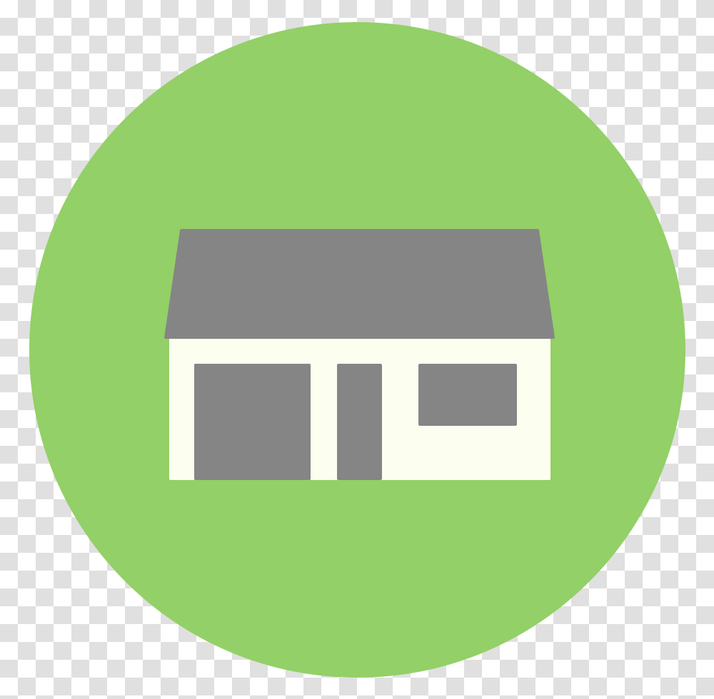 Flat Home Icon House In Circle Icon, Label, Text, First Aid, Symbol Transparent Png