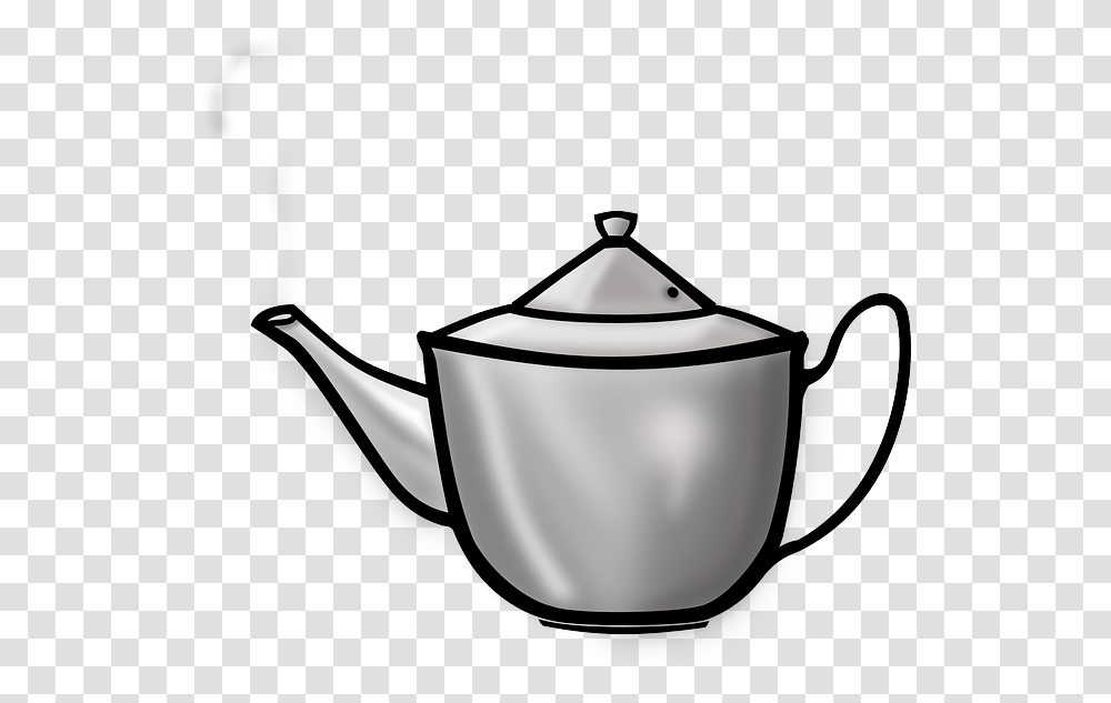 Flat Icon Outline Drawing Cup Flower Cartoon Tea Kettle Clipart, Pottery, Teapot Transparent Png