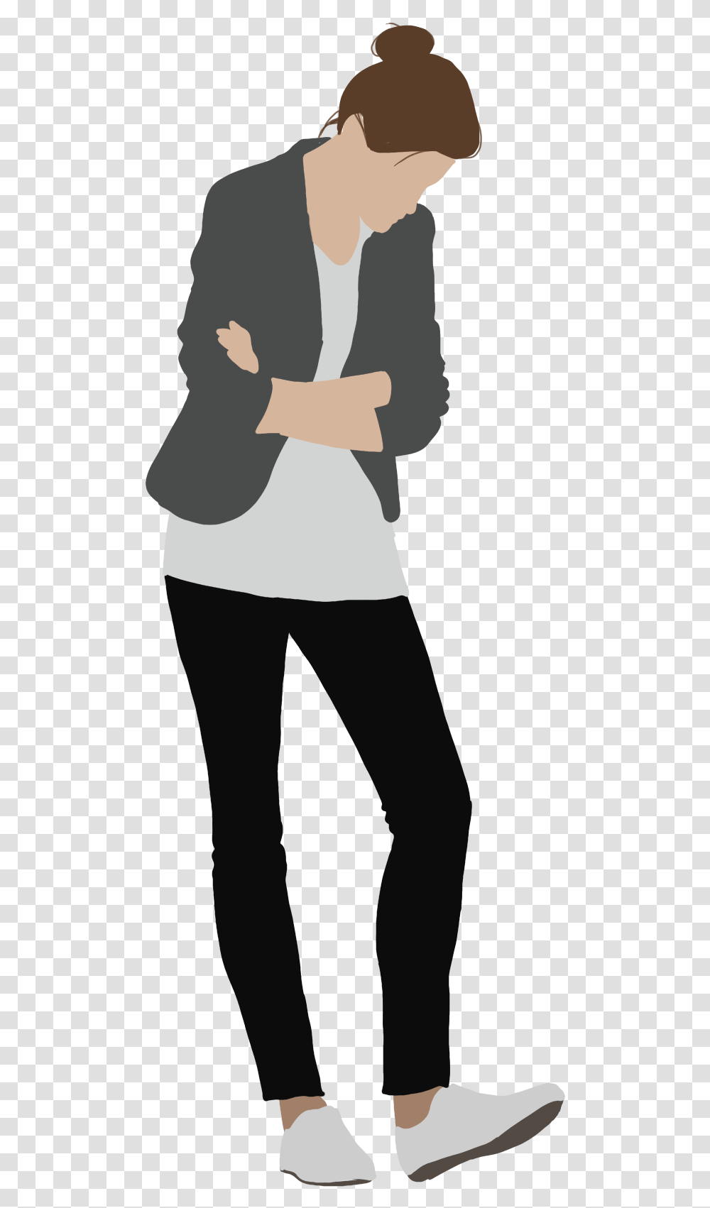 Flat Illustration People, Standing, Person, Sleeve Transparent Png