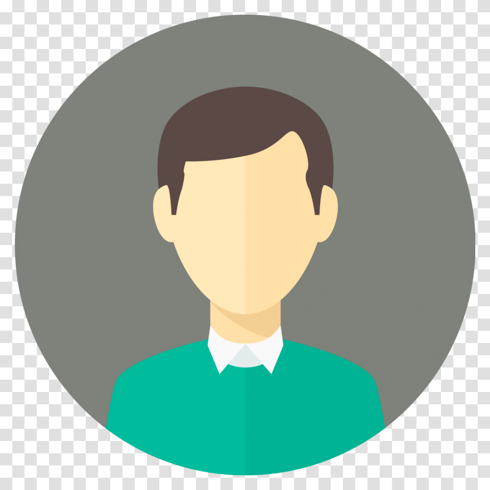 Flat Man Icon, Face, Logo, Trademark Transparent Png