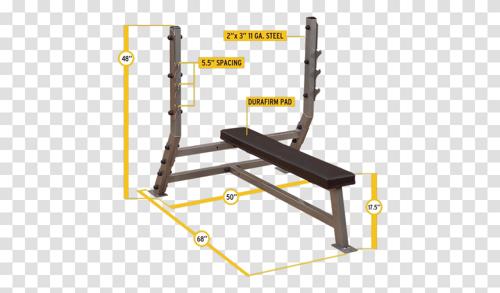 Flat Olympic Bench Body Solid Bench Press, Furniture, Machine, Stand, Chair Transparent Png