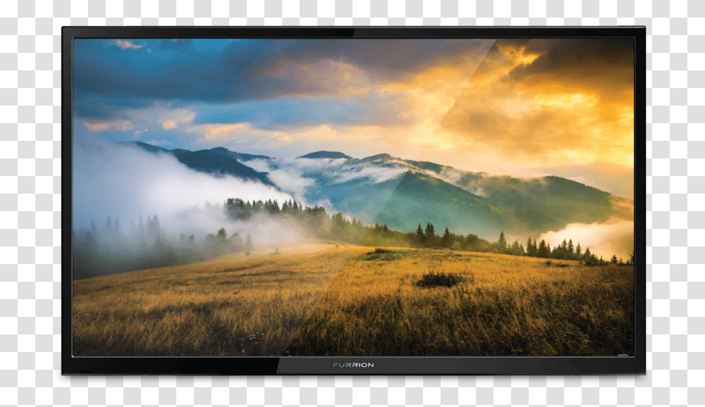 Flat Screen Tv On Wall, Panoramic, Landscape, Scenery, Outdoors Transparent Png