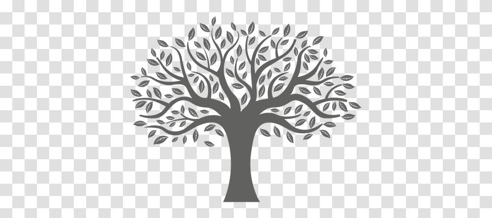 Flat Tree Silhouette Tree With Colorful Leaves Free, Plant, Tree Trunk, Rug, Graphics Transparent Png