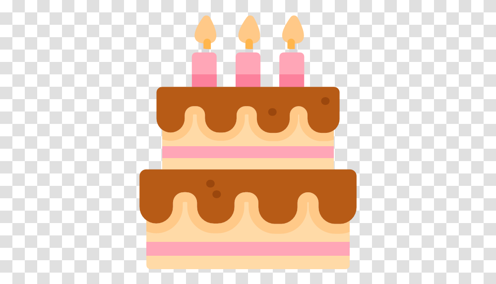 Flat Version Svg Birthday Cake Icon, Dessert, Food, Text, Weapon Transparent Png
