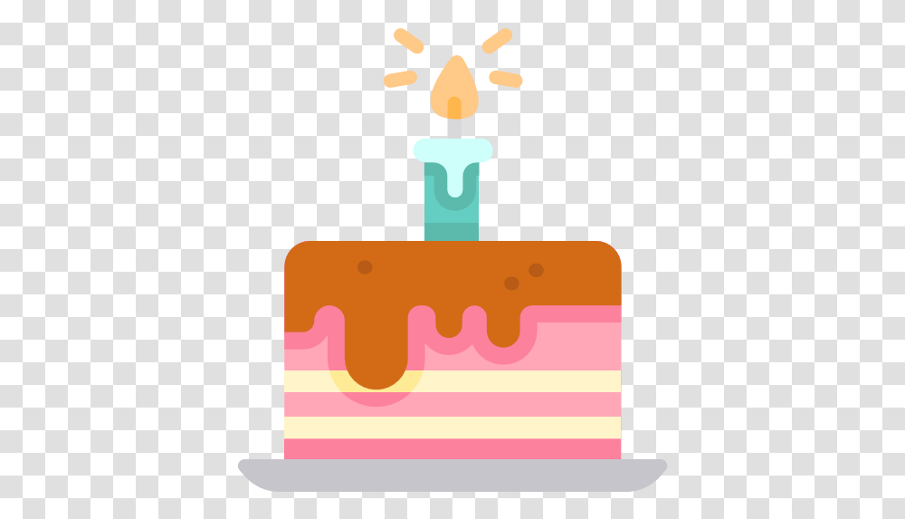 Flat Version Svg Cake Icon Birthday Icons, Candle, Text, Graphics, Art Transparent Png