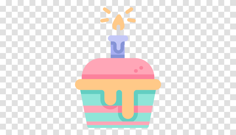 Flat Version Svg Muffin Icon Birthday Icons 320, Birthday Cake, Dessert, Food, Cross Transparent Png