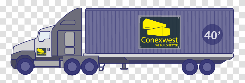 Flatbed Container Delivery Trailer Truck, Vehicle, Transportation, Bus, Scoreboard Transparent Png