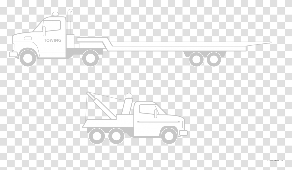 Flatbed Tractor Trailer Commercial Vehicle, Transportation, Truck, Tow Truck Transparent Png