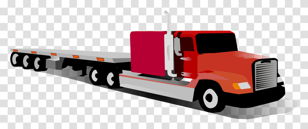 Flatbed Truck Clip Art, Vehicle, Transportation, Fire Truck Transparent Png