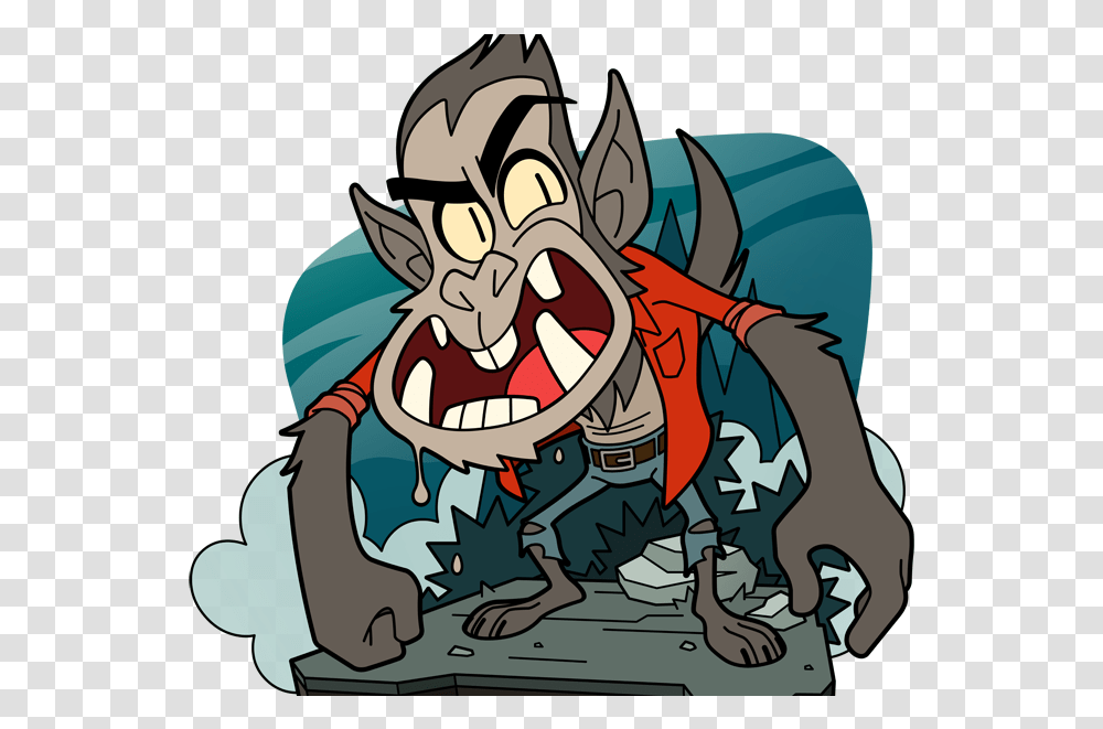 Flats Werewolf Wolf Character Design Animal Cartoon Cartoon, Dragon, Statue, Sculpture Transparent Png