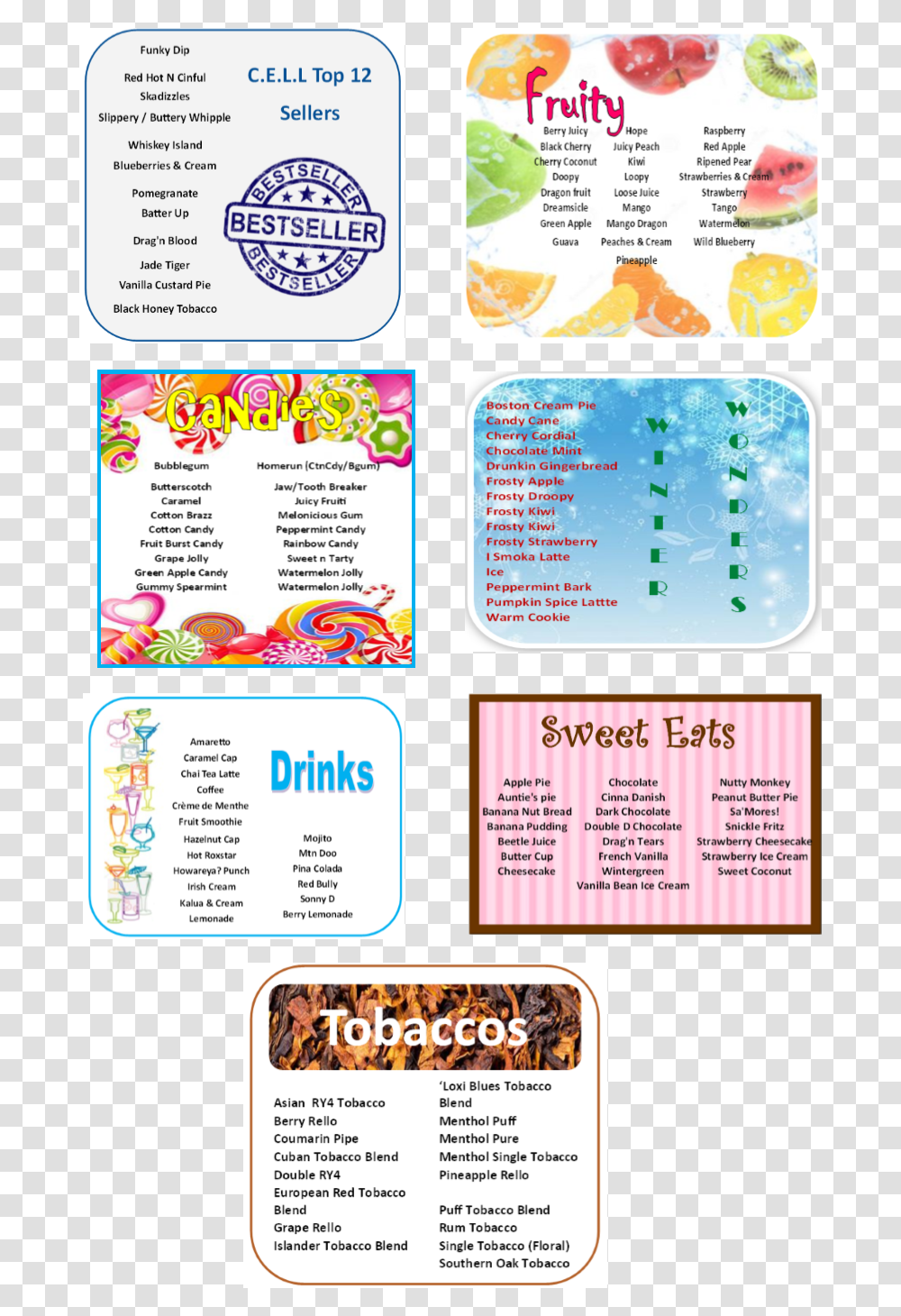 Flavor Categories Flyer, Advertisement, Poster, Paper Transparent Png