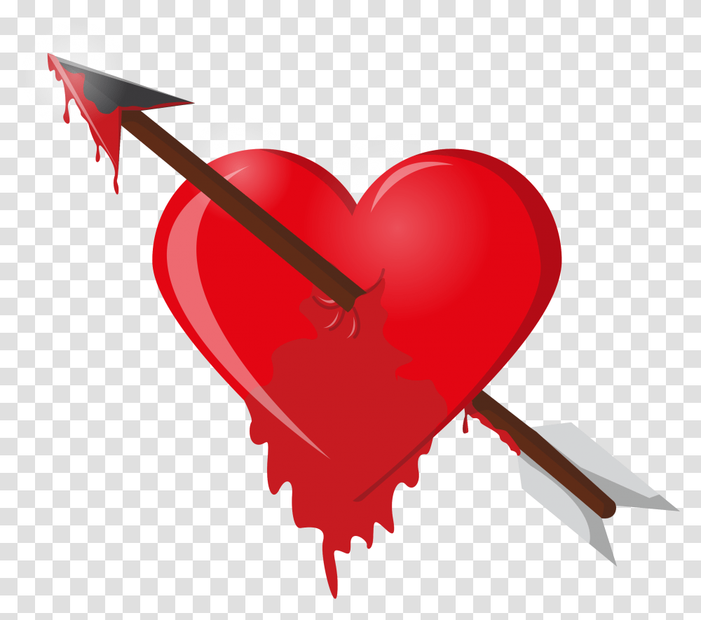 Flecha Del Corazn Goteando Sangre Love Arrow, Weapon, Weaponry, Heart, Hand Transparent Png