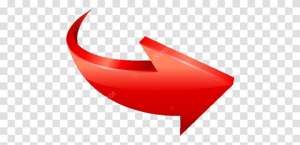 Flecha Roja Curva Sf Arrow Jpeg, Symbol, Logo, Trademark, Weapon Transparent Png