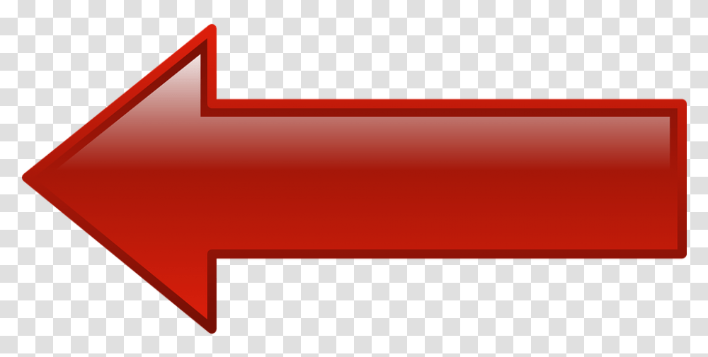 Flecha Roja Red Arrow Pointing Left, Weapon, Weaponry, Text, Mailbox Transparent Png