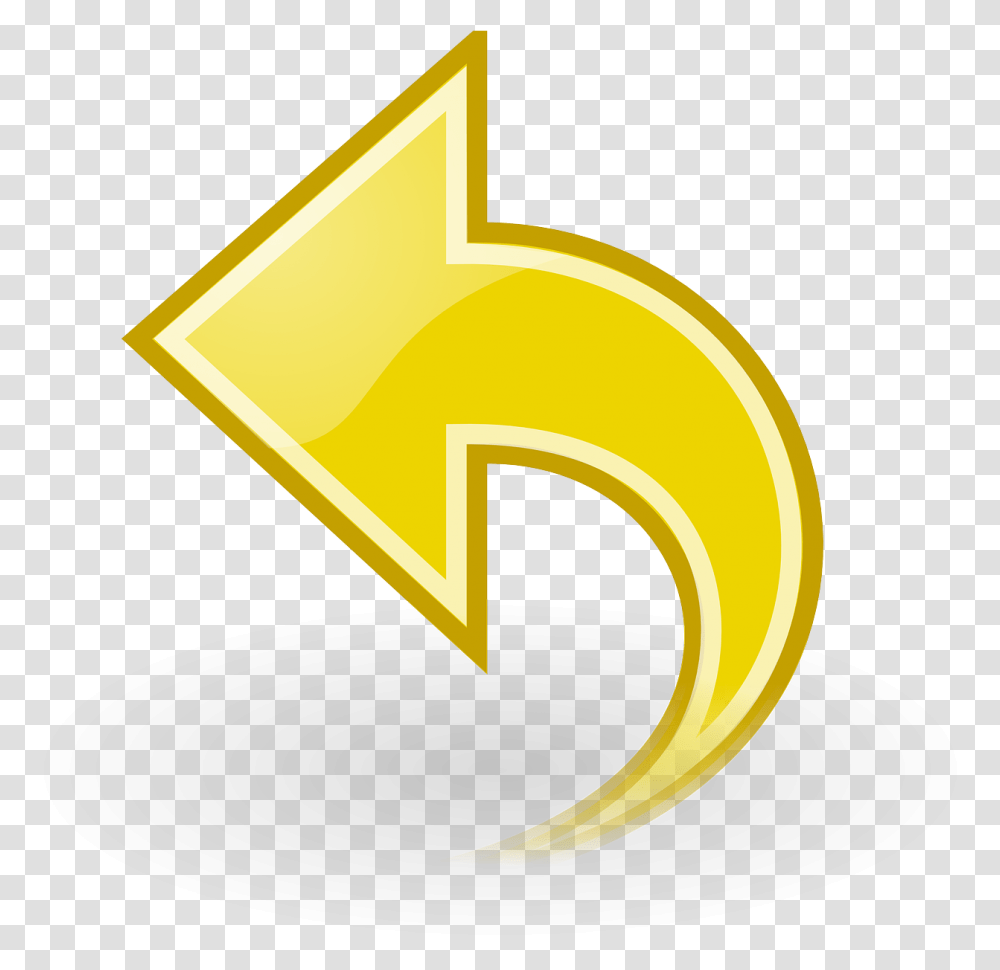 Fleche Jaune Download Yellow Curved Arrow, Logo, Trademark, Badge Transparent Png