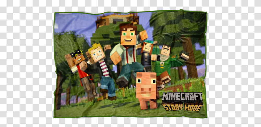 Fleece Blanket Story Mode Of Minecraft, Toy, Person, Human Transparent Png