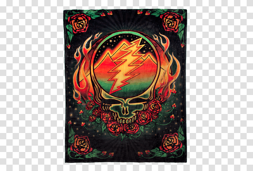 Fleece Blanket With A Grateful Dead Steal Your Face Trippy Grateful Dead Steal Your Face, Poster, Advertisement Transparent Png