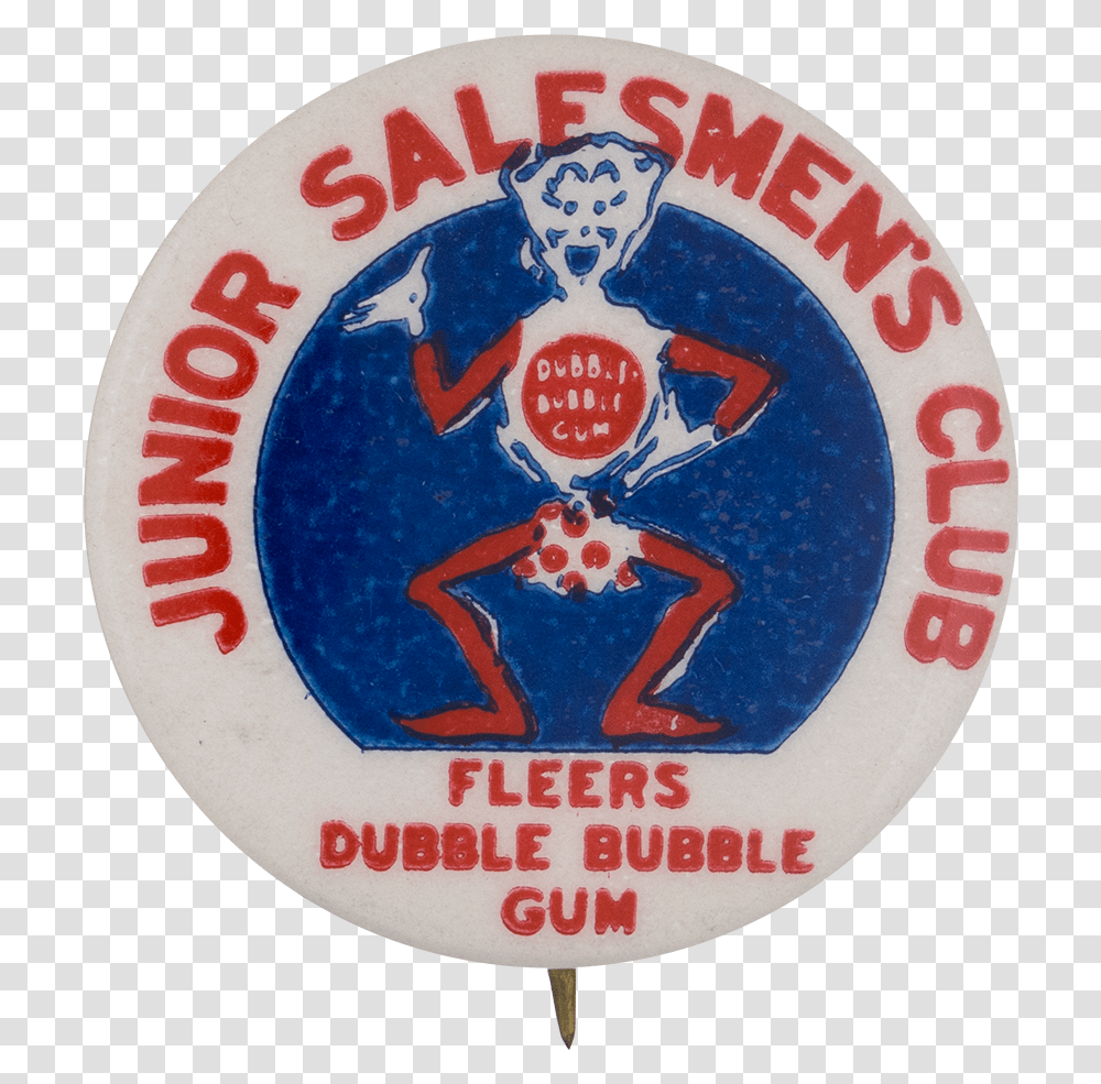 Fleers Dubble Bubble Gum Junior Salesmen's Club Club Badge, Logo, Trademark, Emblem Transparent Png