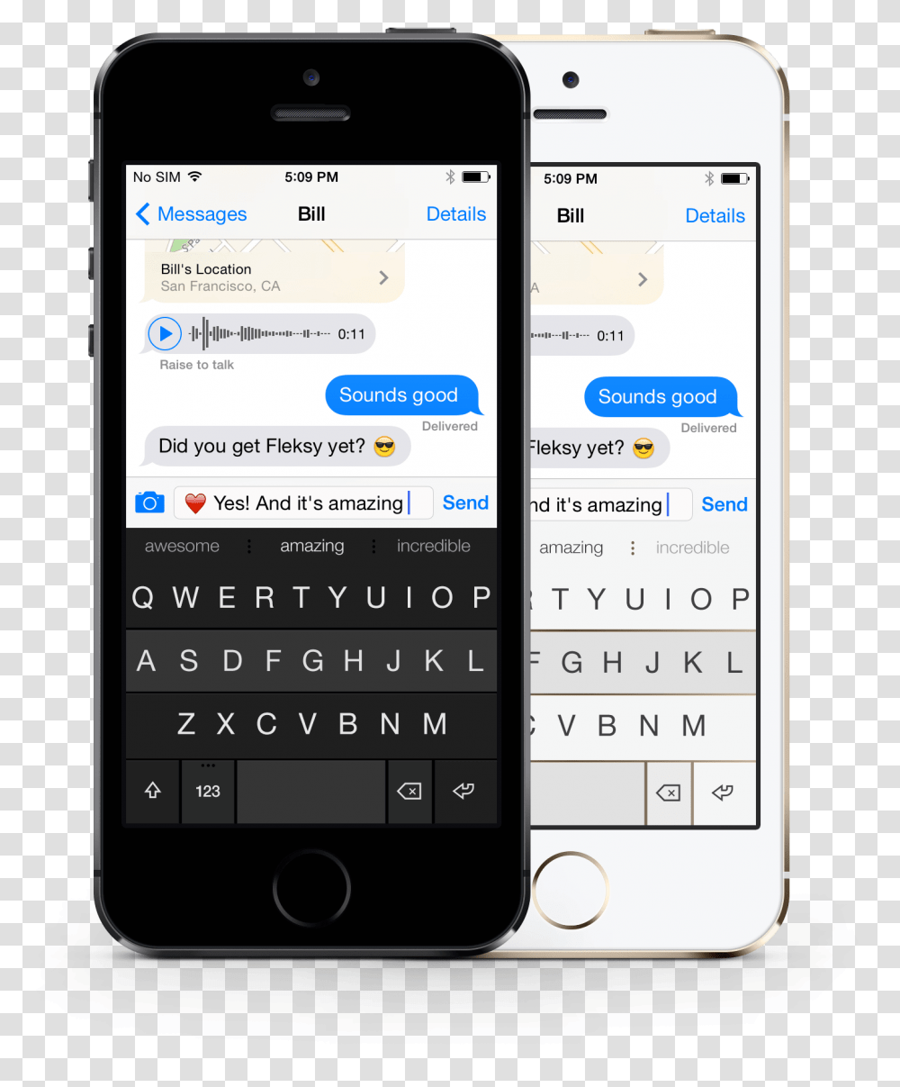 Flesky Get Black Keyboard On Iphone Ios, Mobile Phone, Electronics, Cell Phone Transparent Png