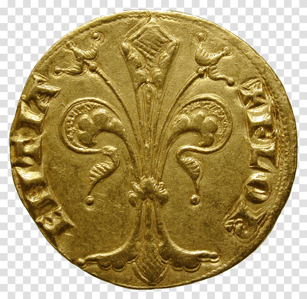 Fleur De Lis Coin, Gold, Money Transparent Png
