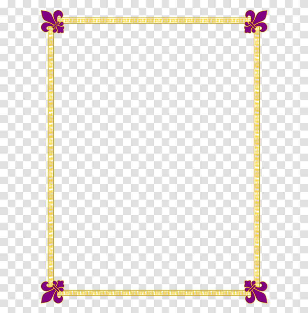 Fleur De Lis Gold And Purple Border Boy Scout Border Design, Plot, Measurements, Diagram, Number Transparent Png