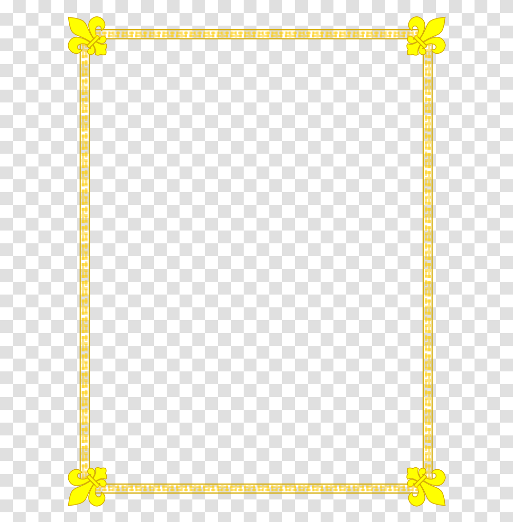 Fleur De Lis Gold And Yellow Border Download Picture Frame, Plot, Measurements, Diagram, Number Transparent Png