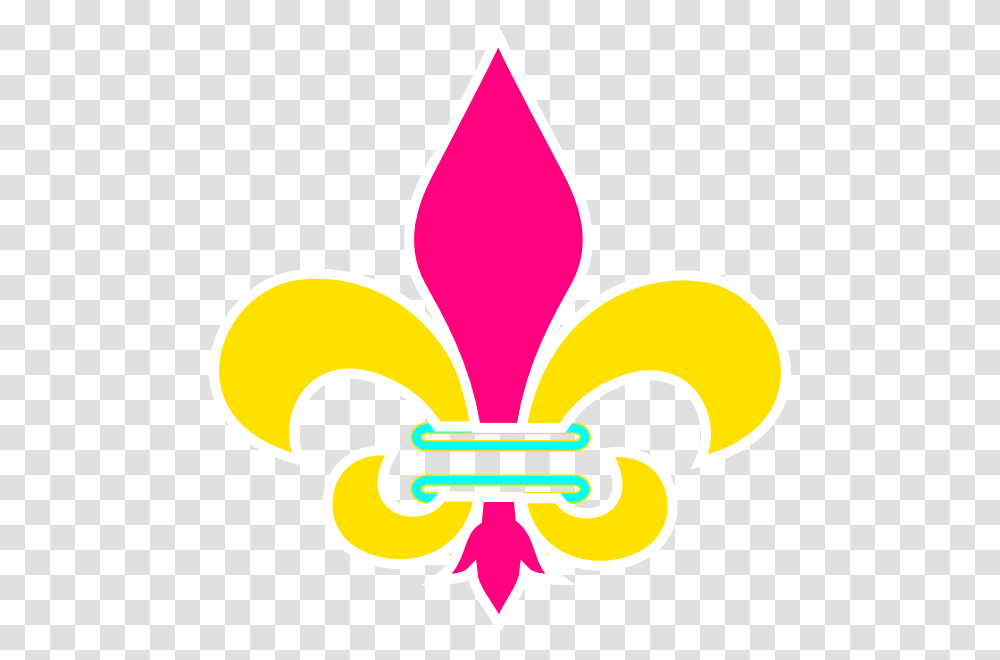 Fleur De Lis Gold Pink And Teal Clip Art Flor De Lis Escoteiro, Light, Logo, Trademark Transparent Png