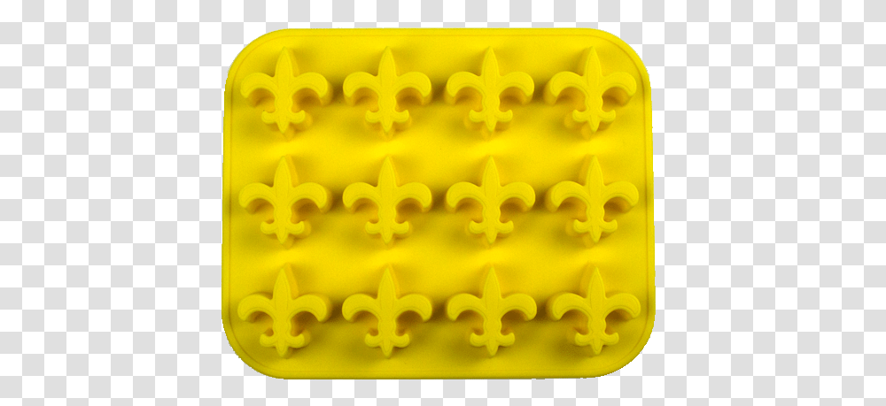 Fleur De Lis Ice Tray And Candy Mold Gold Fondant, Birthday Cake, Dessert, Food Transparent Png