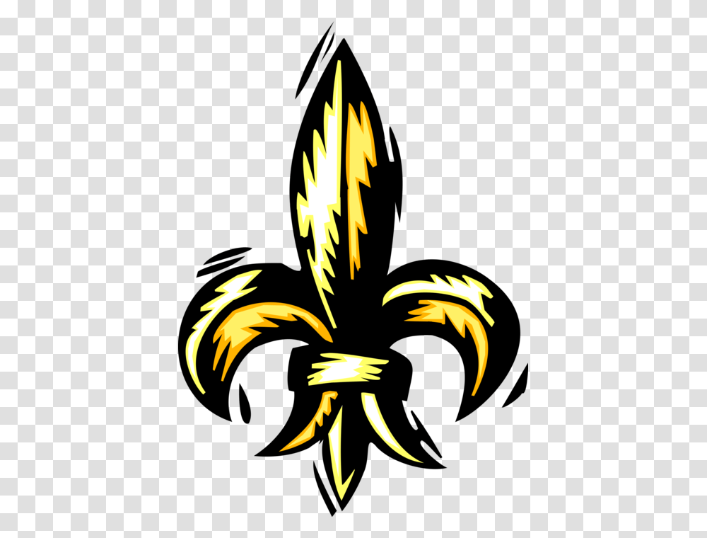 Fleur De Lis In Banner Stock Illustration, Fire, Flame, Emblem Transparent Png