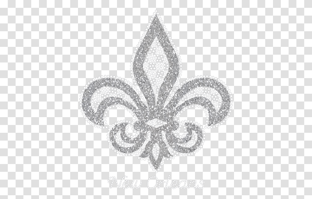 Fleur De Lis Silver Rhinestones With Glitter Border Tshirt Gold Glitter Fleur De Lis, Chandelier, Lamp, Accessories, Accessory Transparent Png