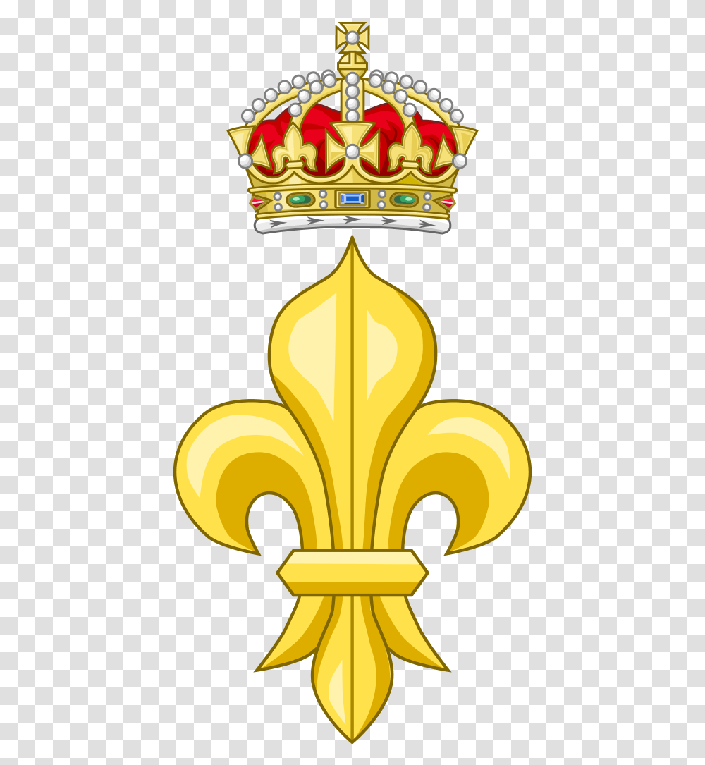 Fleur De Lys Crown, Gold, Lamp, Emblem Transparent Png