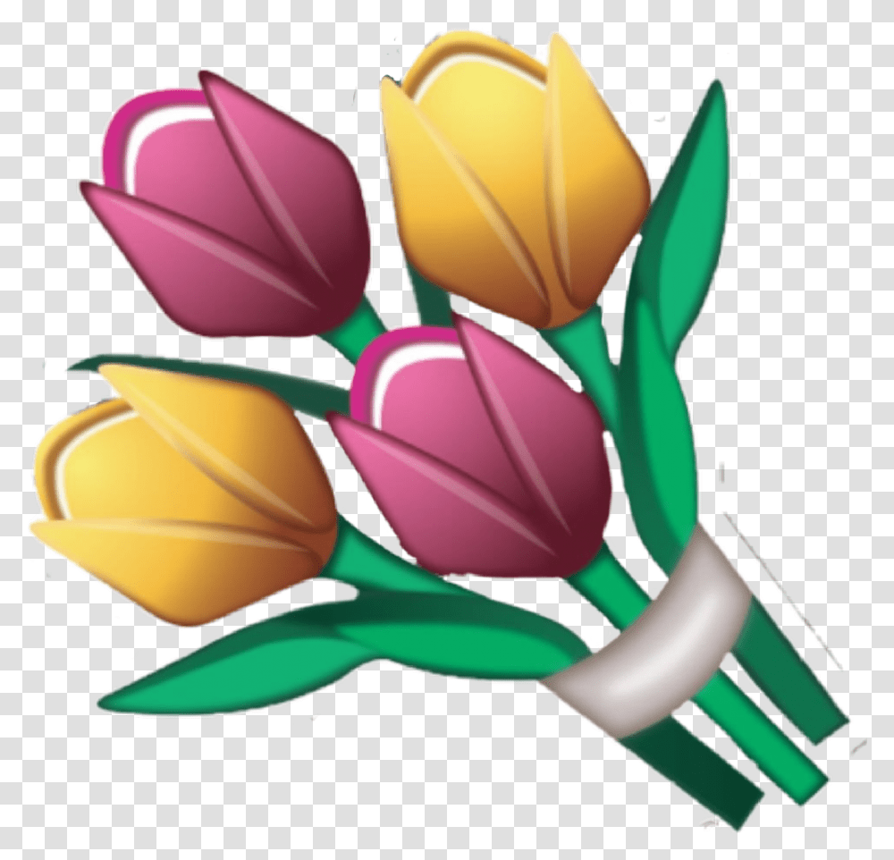 Fleur Emoji Apple Flower Flora Sticker, Tulip, Plant, Blossom, Graphics Transparent Png