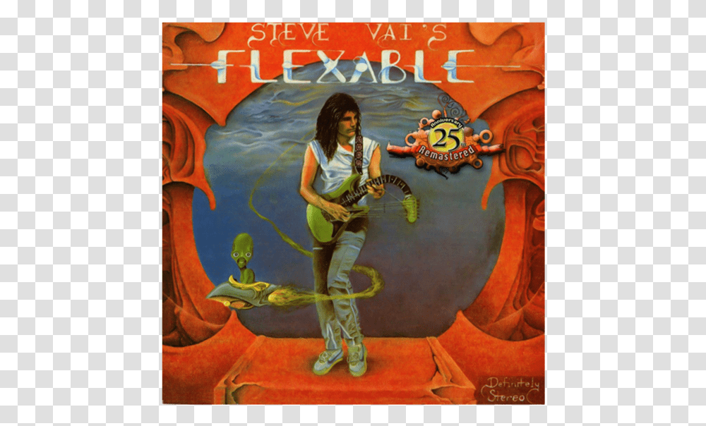 Flex Able 25th Anniversary Remaster Cd Steve Vai Flex Able Vinyl, Person, Human, Poster, Advertisement Transparent Png