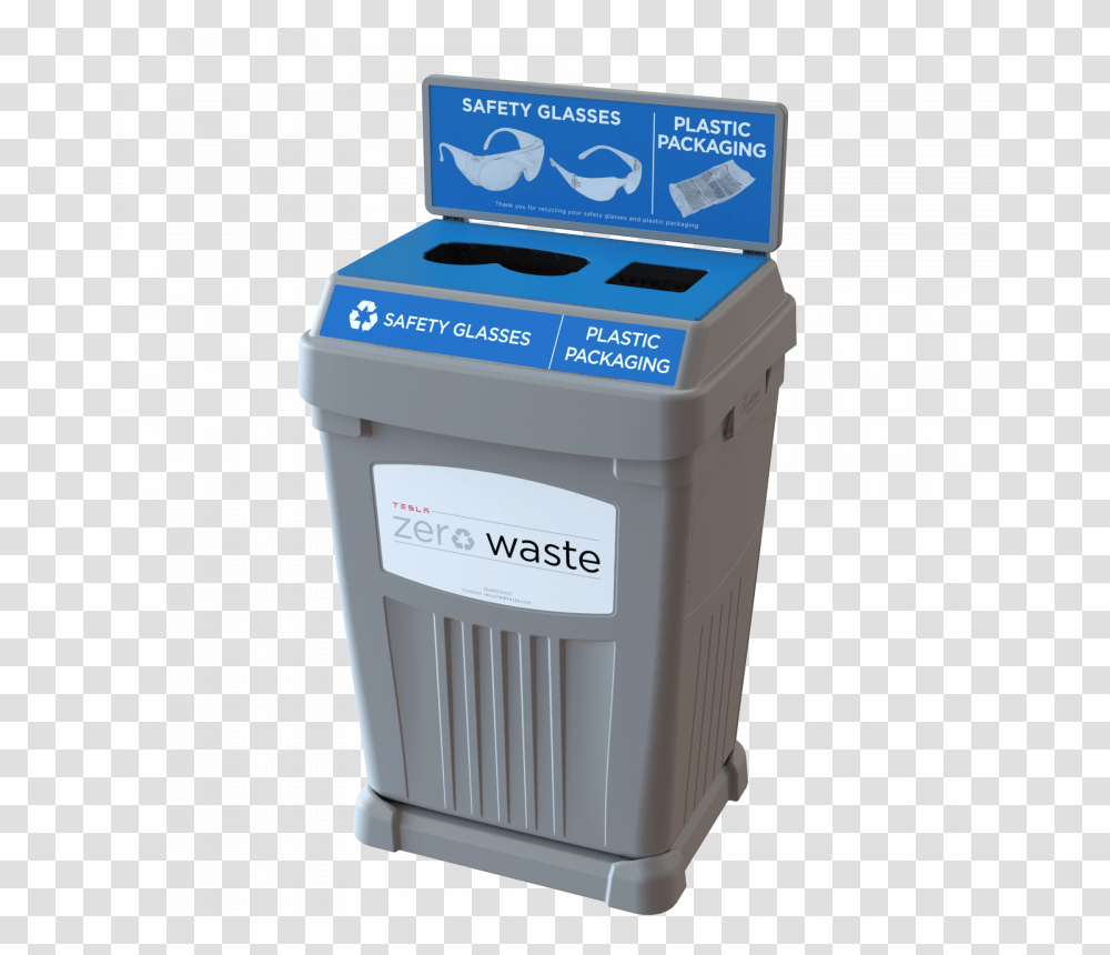 Flex E Bin To Collect Tesla Safety Glasses Battery Recycling Bin, Trash Can, Tin, Mailbox, Letterbox Transparent Png