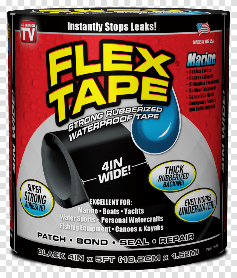 Flex Seal Flex Tape Black Marine General Supply, Label, Dvd, Disk Transparent Png