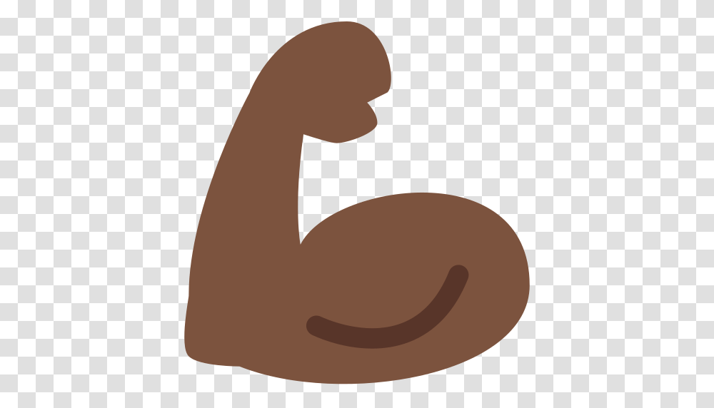 Flexed Biceps Dark Skin Tone Emoji, Alphabet, Number Transparent Png