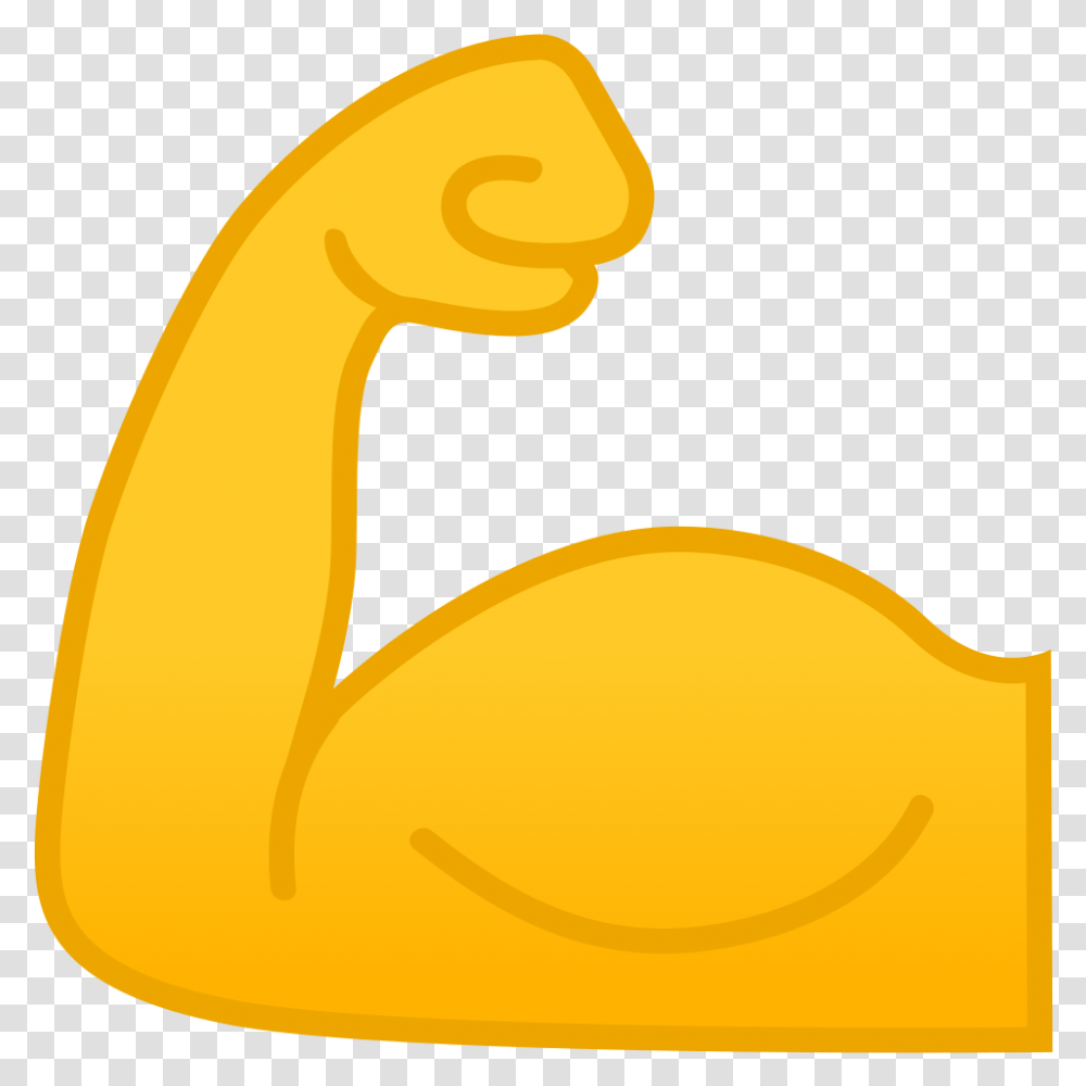 Flexed Biceps Icon Muscle Emoji, Animal, Waterfowl, Bird, Banana Transparent Png