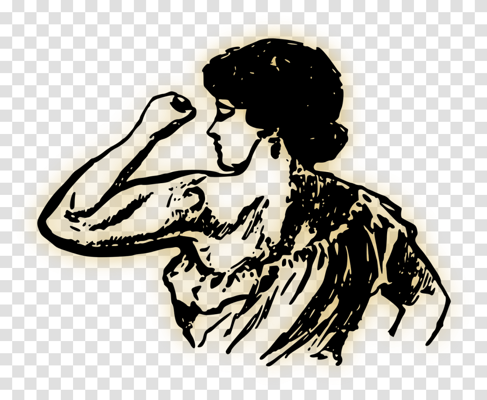 Flexing Arm Illustration, Person, Human, Stencil, Hand Transparent Png