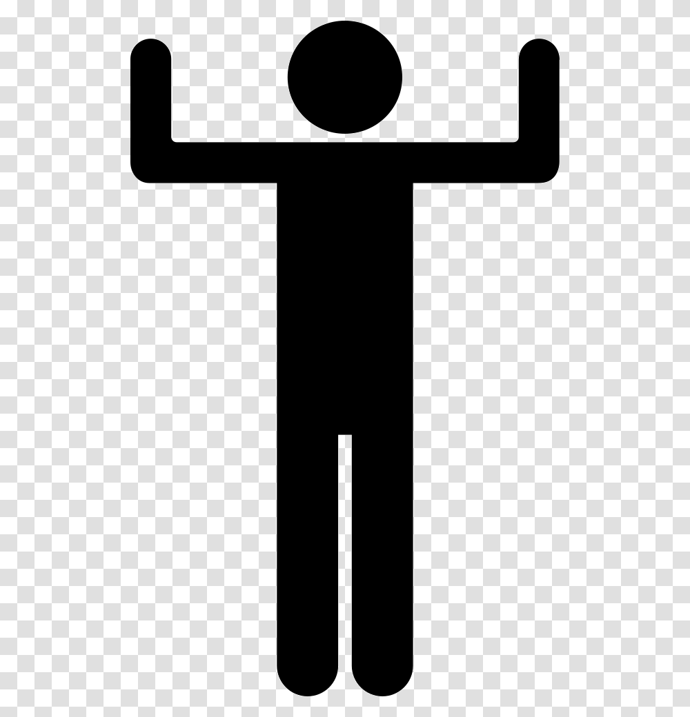 Flexing Muscles Silhouette Icon Free Download, Number, Cross Transparent Png