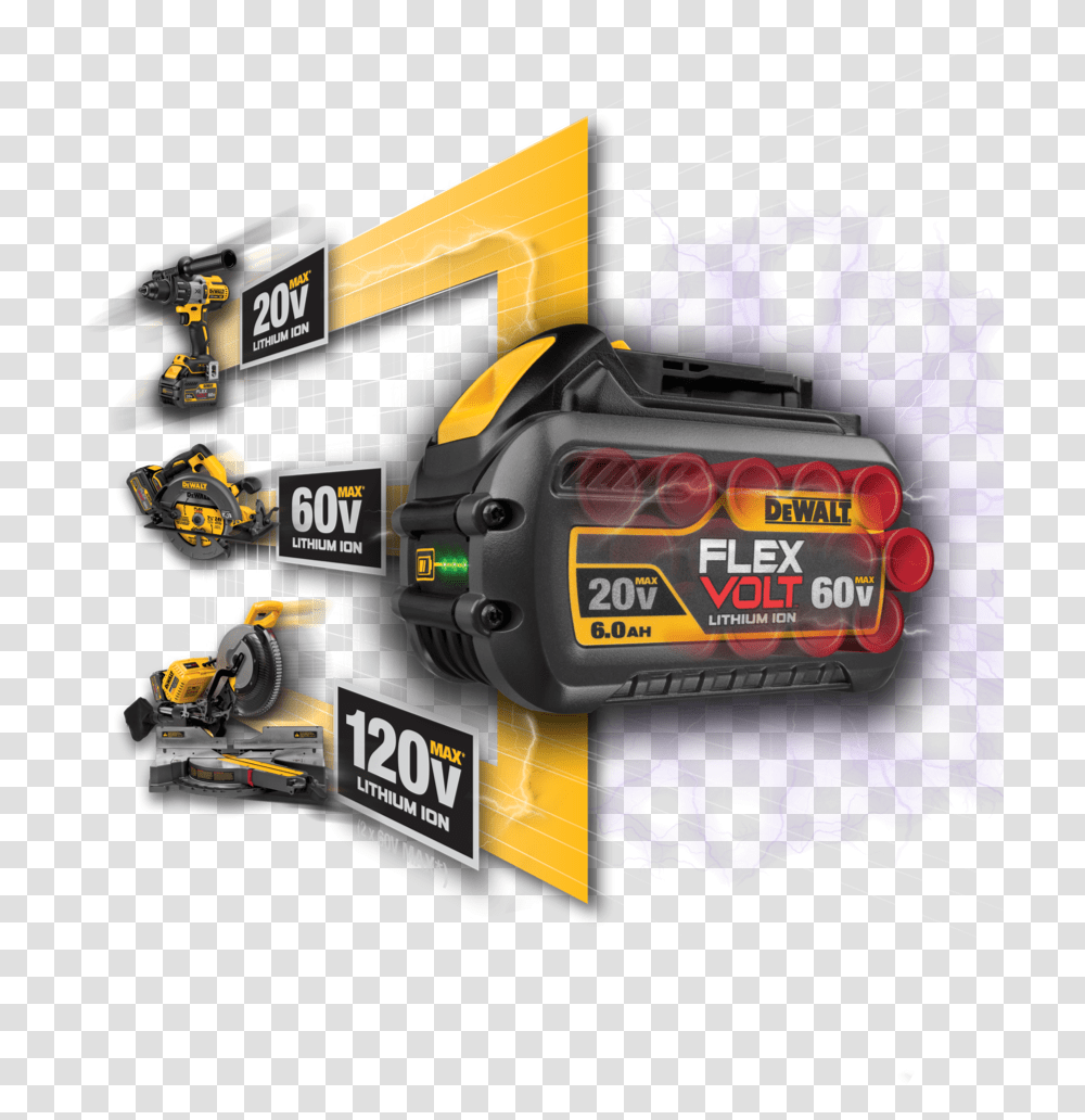 Flexvolt Dewalt 60 Volt Max Battery, Fire Truck, Car Transparent Png