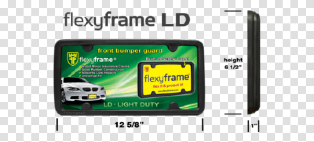 Flexyframe Light Duty License Plate Frame Bumper Guard Mobile Phone, Electronics, Scoreboard, GPS, Transportation Transparent Png