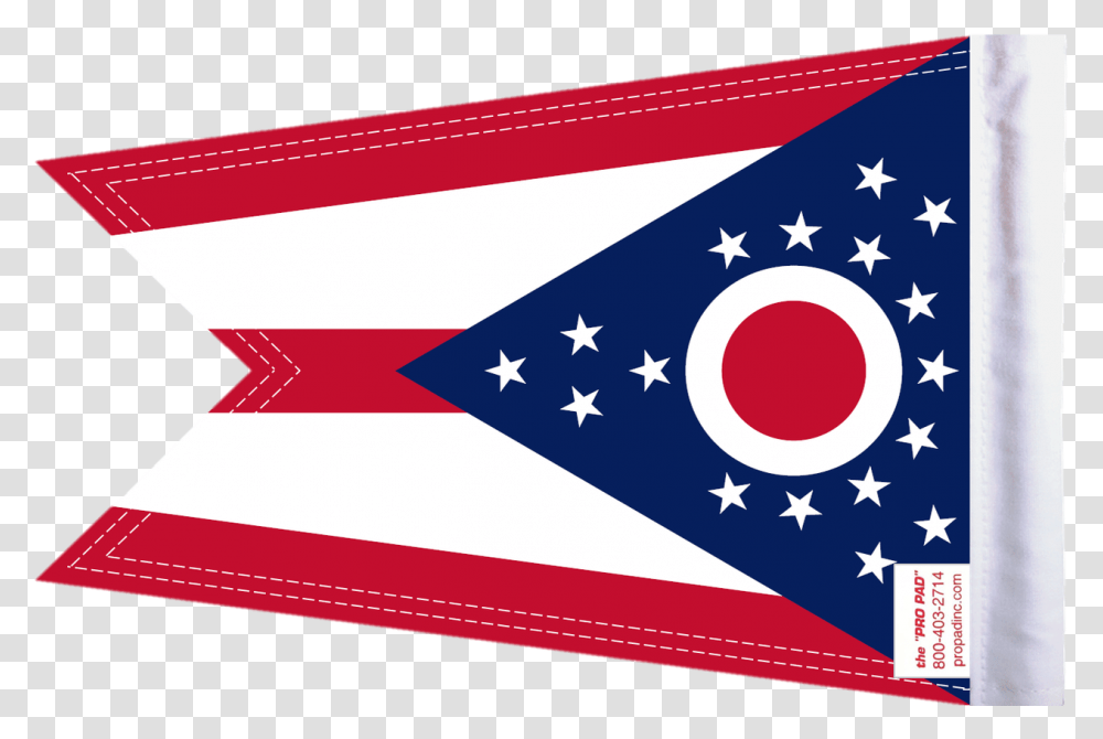 Flg Oh Ohio Flag Ohio State Flag, Label, American Flag Transparent Png