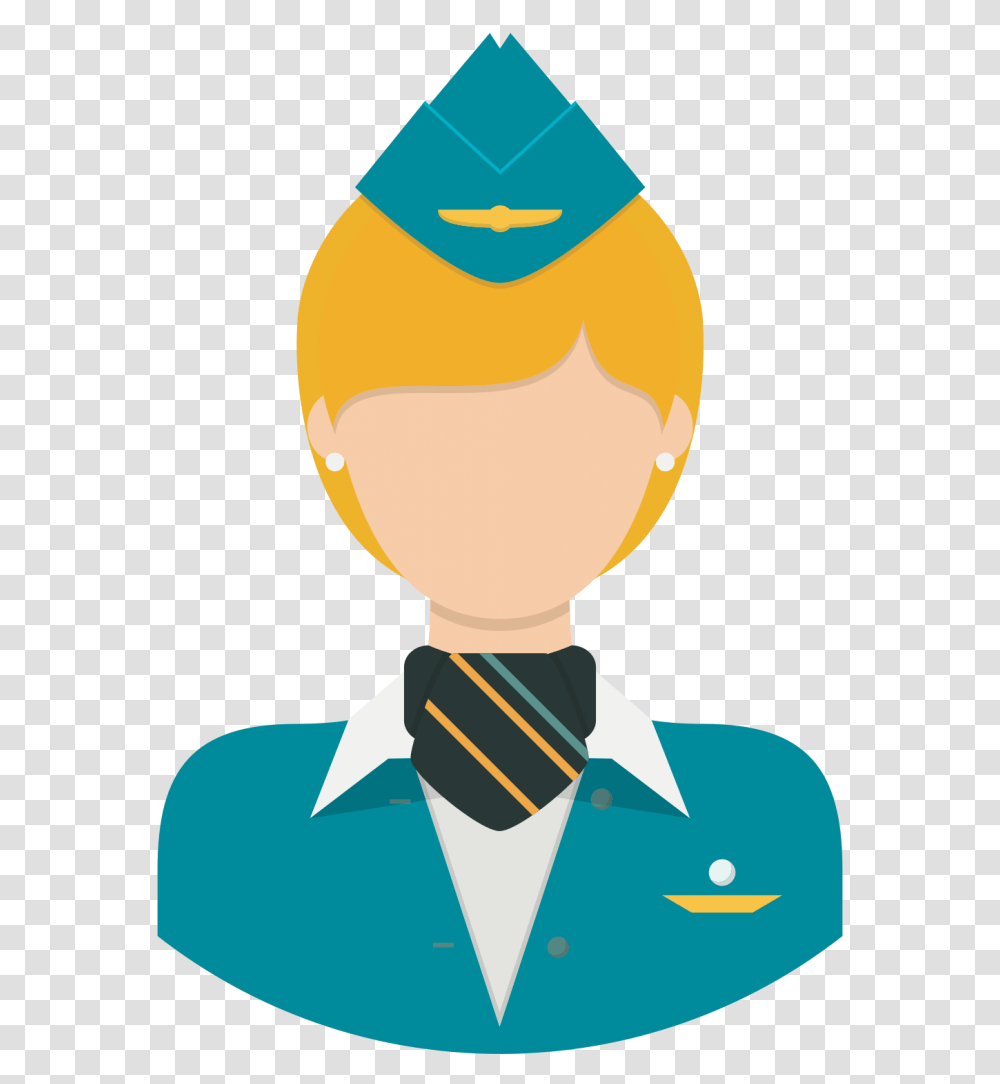 Flight Attendant Pic Vector Clipart, Apparel, Shirt, Tie Transparent Png