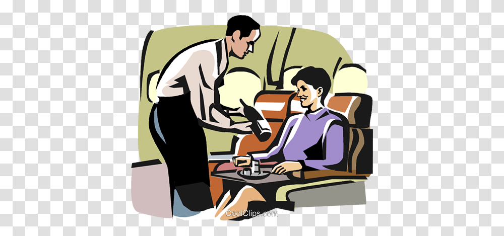 Flight Attendant Serving Wine Royalty Free Vector Clip Art, Person, Worker, Doctor, Washing Transparent Png
