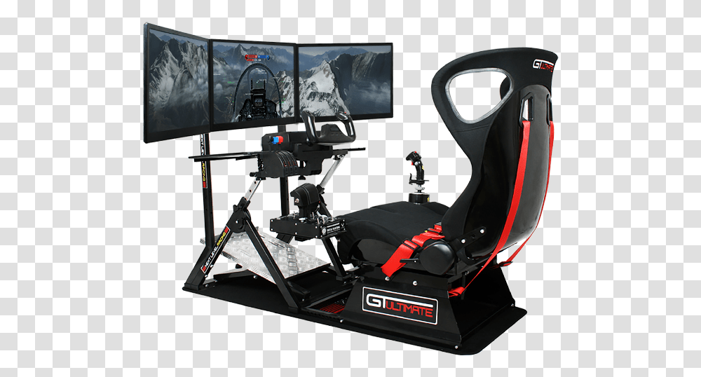 Flight Cockpit Gallery Next Level Racing Gtultimate, Cushion, Motorcycle, Vehicle, Transportation Transparent Png