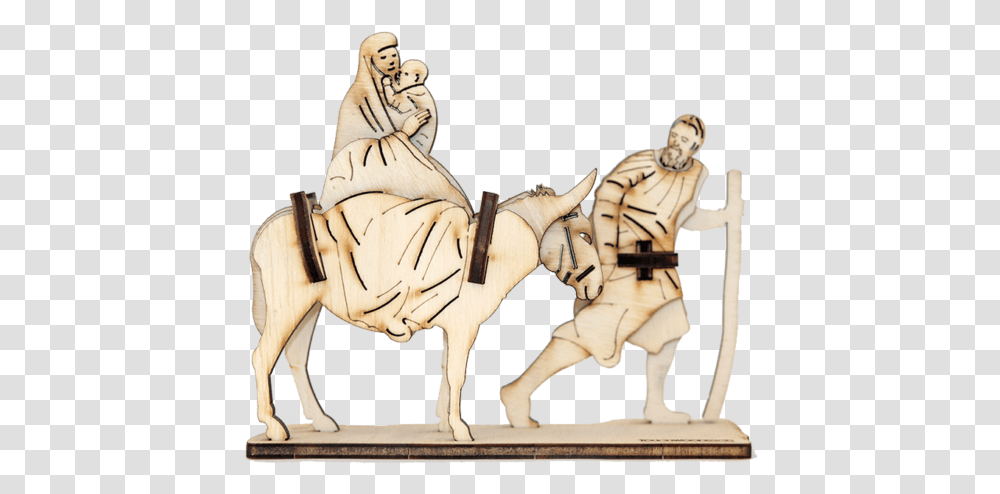 Flight Into Egypt 3d Wooden Puzzle Animal Figure, Horse, Mammal, Person, Human Transparent Png