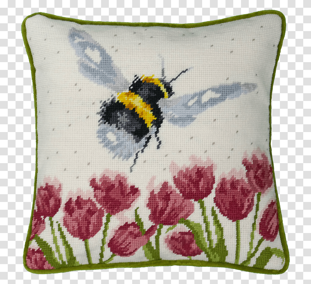 Flight Of The Bumble Bee Tapestry Tapestry Kit, Pillow, Cushion Transparent Png