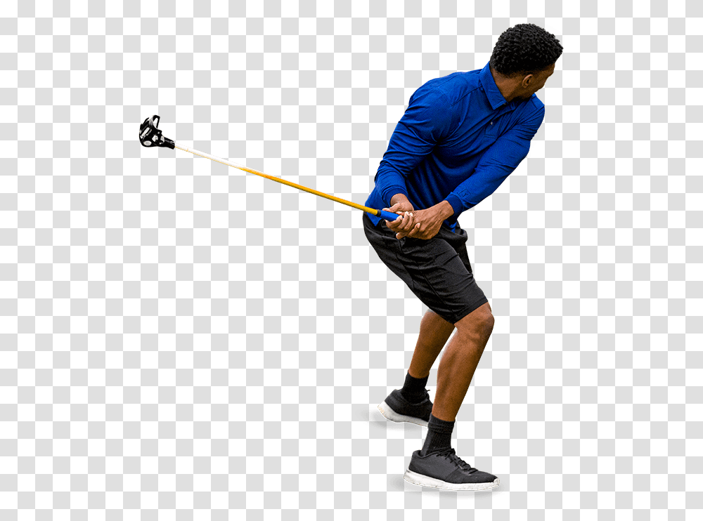 Flinggolf Player Swinging A FlingstickStyle Height Foursome Golf, Person, Water, Outdoors Transparent Png