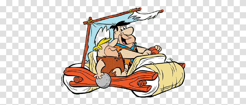 Flintstones Characters Barney Rubble In Car, Transportation, Vehicle, Kart Transparent Png
