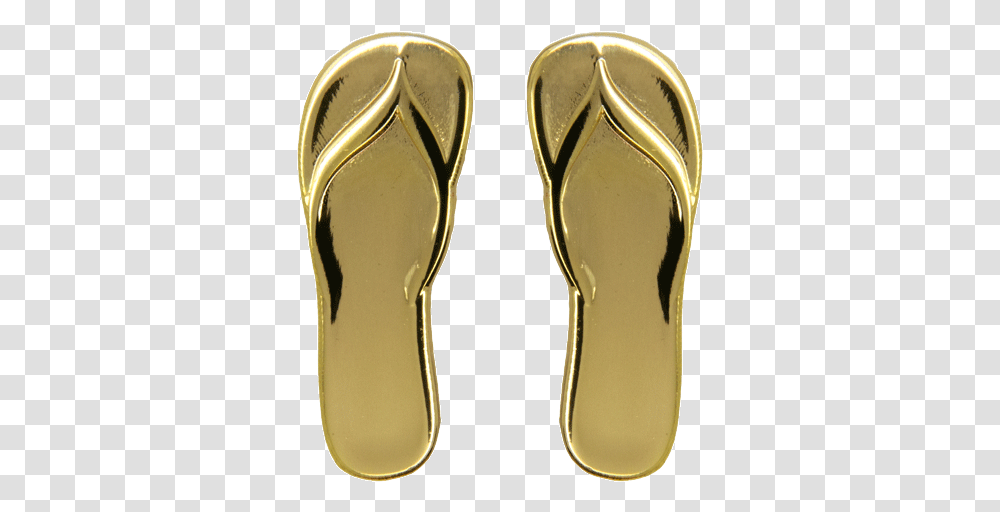Flip Flop Slippers Pins Gold Shine, Clothing, Apparel, Footwear, High Heel Transparent Png